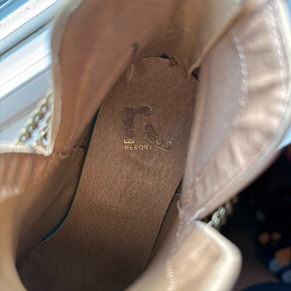 Report Tan Heeled Booties with Chain Detail, Size 6 - Picture 4 of 11